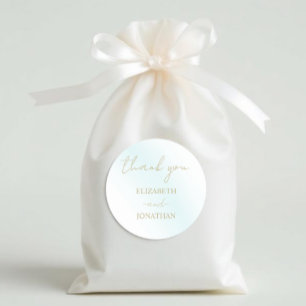 Sticker Rond Mariage d'aquarelle bleu