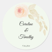 Mariage d'aquarelle rose et verte Chic Sage