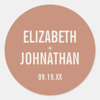 Sticker Rond Mariage d'argile Boho