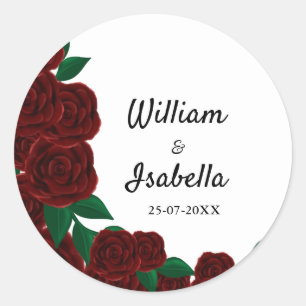Sticker Rond Mariage d'automne romantique en plein air avec de 