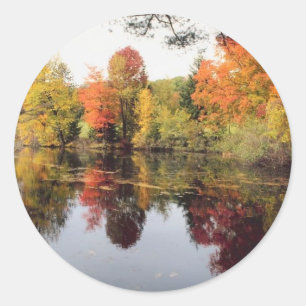 Sticker Rond Mariage de automne d'enveloppes de mariage personn