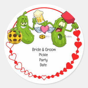 Sticker Rond Mariage de basket-ball