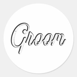 Sticker Rond Mariage de famille assorti au garçon d'honneur