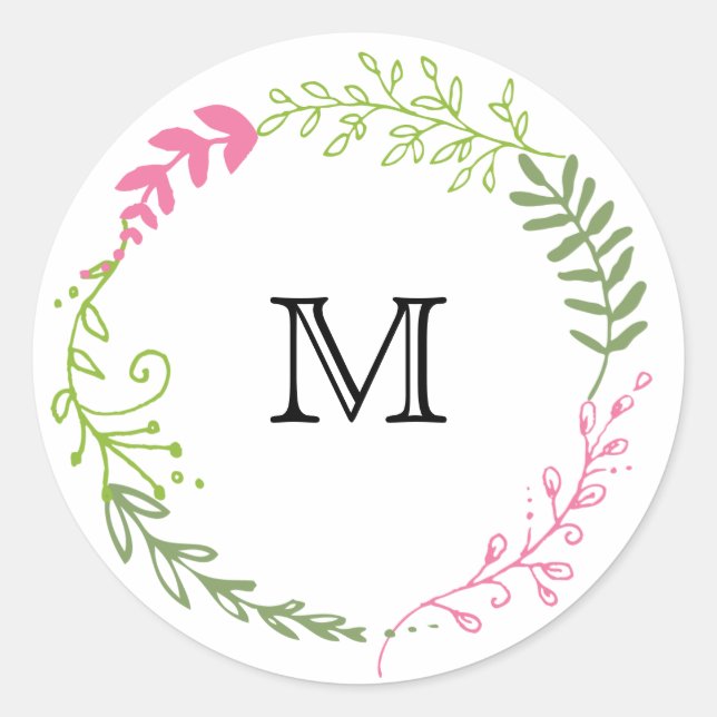 Sticker Rond Mariage de germination rustique de printemps de Bo (Devant)