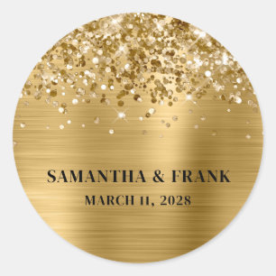 Sticker Rond Mariage de glamme Glitt Gold
