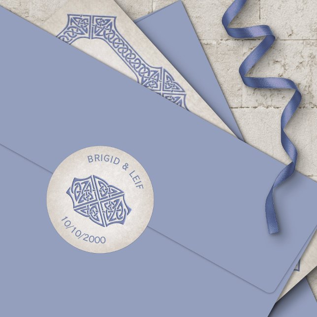 Sticker Rond Mariage de joueur celtique Viking (Créateur téléchargé)