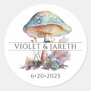 Sticker Rond Mariage de la fée forestière enchantée