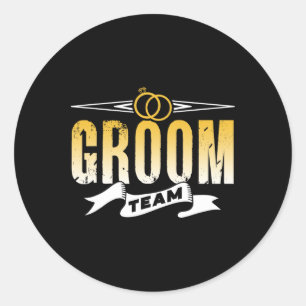 Sticker Rond Mariage de l'équipe de salle de bal