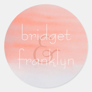 Sticker Rond Mariage de lessive rose