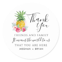 Mariage de Merci d'ananas à fleurs tropicales