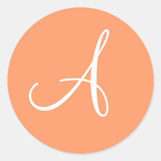 Sticker Rond Mariage de monogramme de fleurs