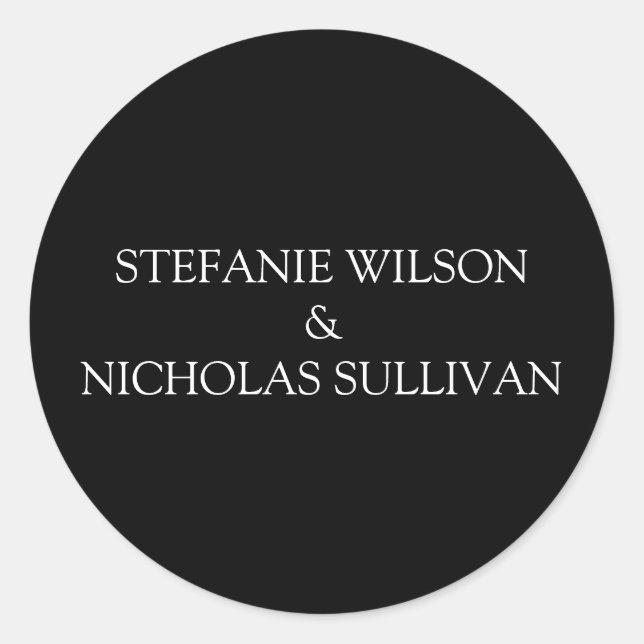 Sticker Rond Mariage de monogramme floral délicieux et minimal  (Devant)