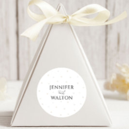 Sticker rond Mariage de perles blanches