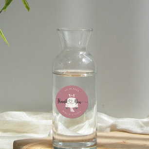 Sticker Rond mariage de voiture vintage rose