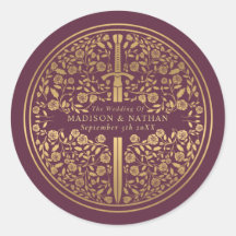 Mariage d'épée médiévale Mauve