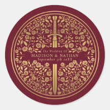 Mariage d'épée médiévale rouge