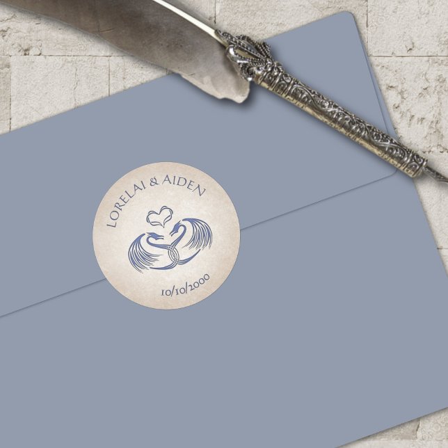 Sticker Rond Mariage d'Imaginaire Celtic Viking (Créateur téléchargé)