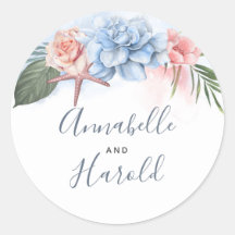 Mariage Dusty Blue et Blush Beach