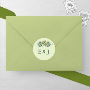 Sticker Rond Mariage élégant