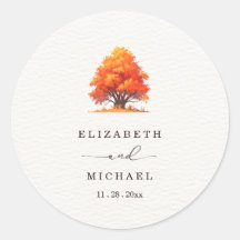 Mariage élégant d'automne Tomber en amour
