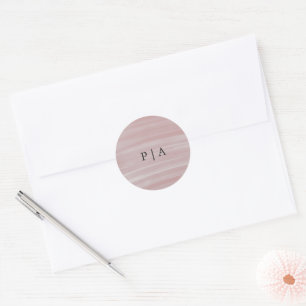 Sticker Rond Mariage Élégant Rose Chic Côté Mer
