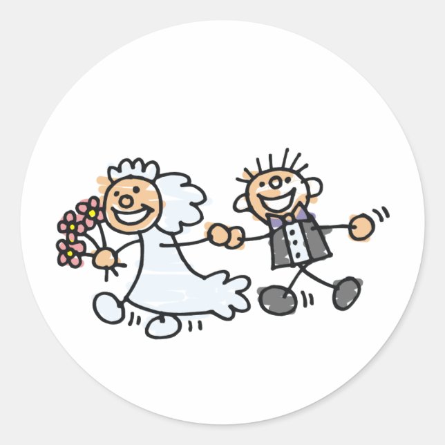 Sticker Rond Mariage Elope Elopement (Devant)