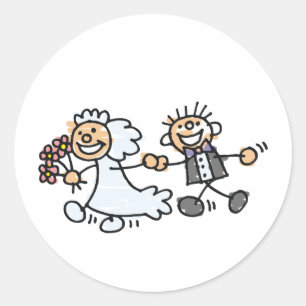 Sticker Rond Mariage Elope Elopement