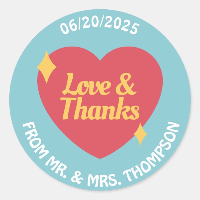 Sticker Rond Mariage et événements (Devant)