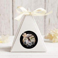 Mariage exclusif de monogramme Floral d'or noir