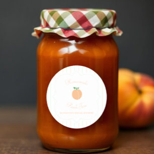Sticker Rond Mariage fait maison de confiture de pêche parfaite