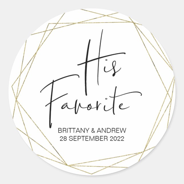 Sticker Rond Mariage Favoriser Sa Boîte De Traitement Préférée  (Devant)