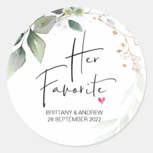 Sticker Rond Mariage Favoriser sa boîte de traitement préférée 