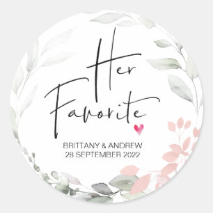 Sticker Rond Mariage Favoriser sa boîte de traitement préférée 