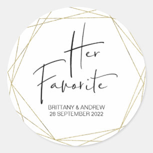 Sticker Rond Mariage Favoriser sa boîte de traitement préférée 