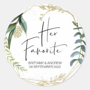 Sticker Rond Mariage Favoriser sa boîte de traitement préférée 