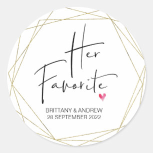 Sticker Rond Mariage Favoriser sa boîte de traitement préférée 
