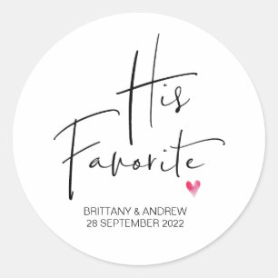 Sticker Rond Mariage Favoriser Sa Boîte De Traitement Préférée 