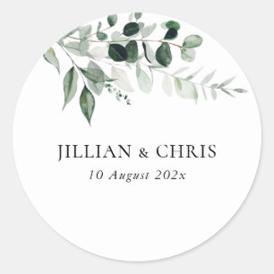 Sticker Rond mariage fleurie verdoyante