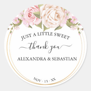 Sticker rond Mariage Floral
