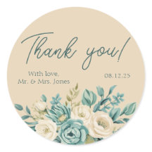 Mariage Floral de Merci personnalisé
