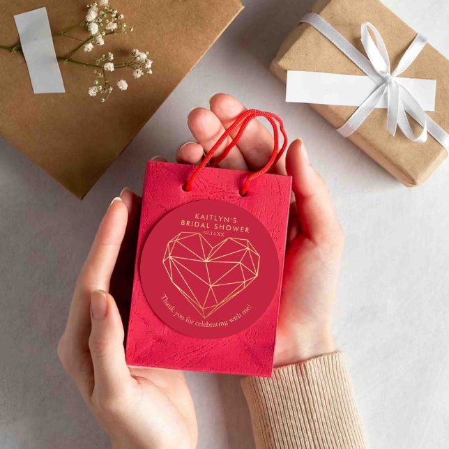 Sticker Rond Mariage géométrique Saint-Valentin Enterrement de  (Créateur téléchargé)