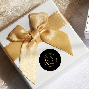 Sticker Rond Mariage Gold Moon
