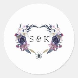 Sticker Rond Mariage Halloween