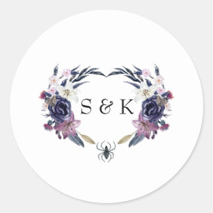 Sticker Rond Mariage Halloween