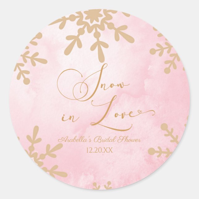 Sticker Rond Mariage Hivernal Sous le Charme de la Neige Salle  (Devant)