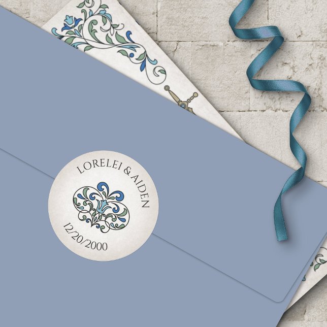 Sticker Rond Mariage Imaginaire Swords Gamer (Créateur téléchargé)