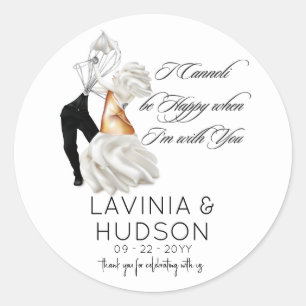 Sticker Rond Mariage Italien Cannoli Drôle
