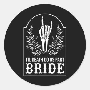 Sticker Rond Mariage jumelé des couples mariés de squelette de 