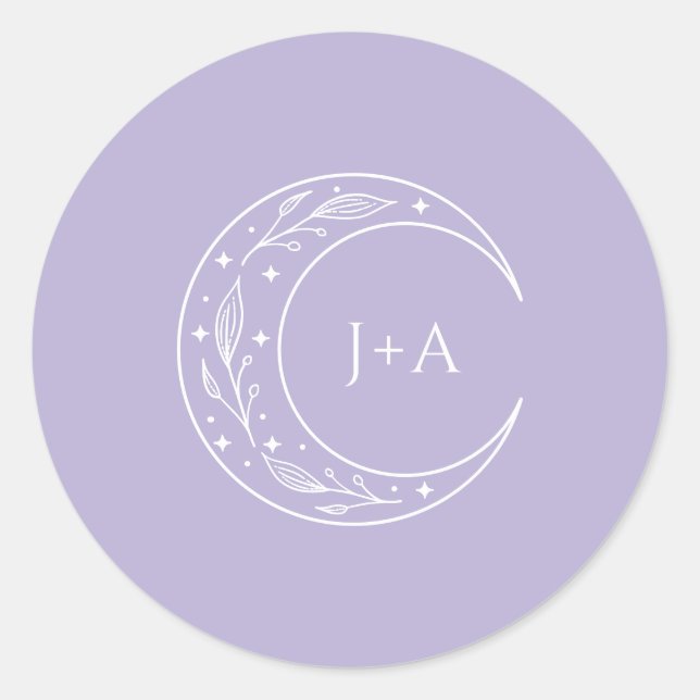 Sticker Rond Mariage lunaire (Devant)