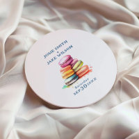 Mariage macaron coloré amusant